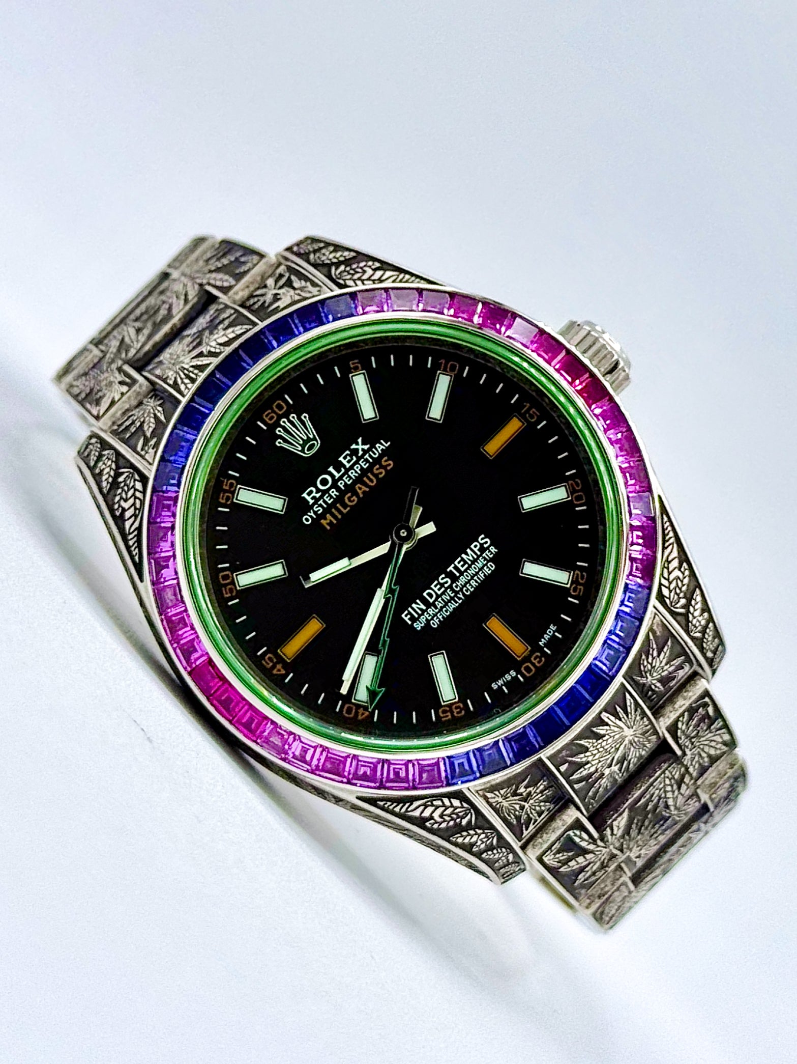 ROLEX MILGAUSS CANNABIS 40MM "MARIJUANA"