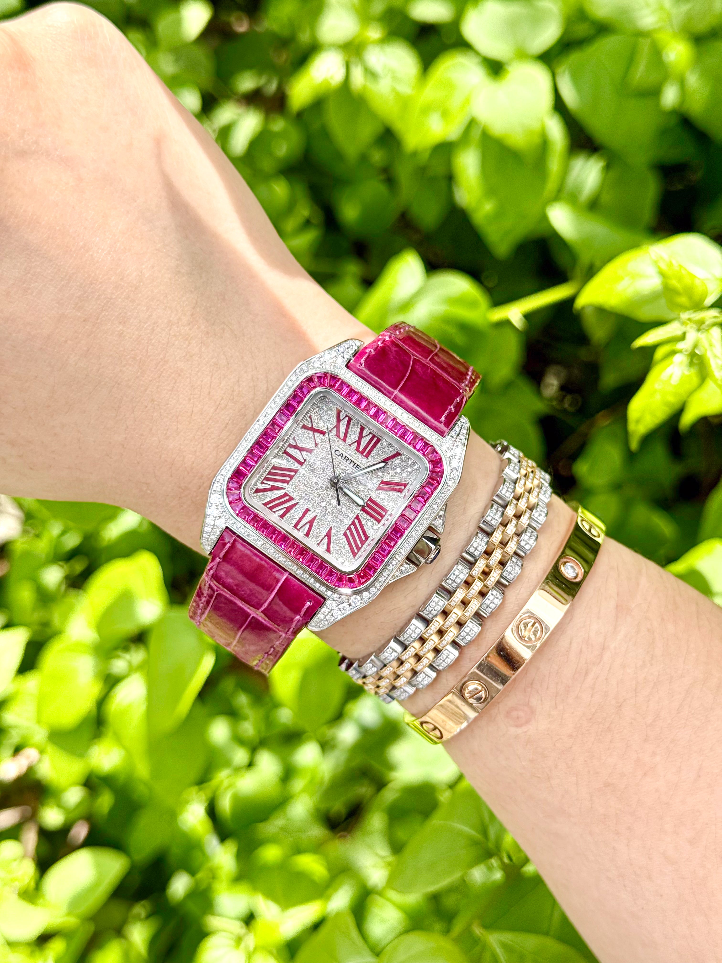 CARTIER SANTOS 100 MEDIUM 35.6MM x 44.2MM