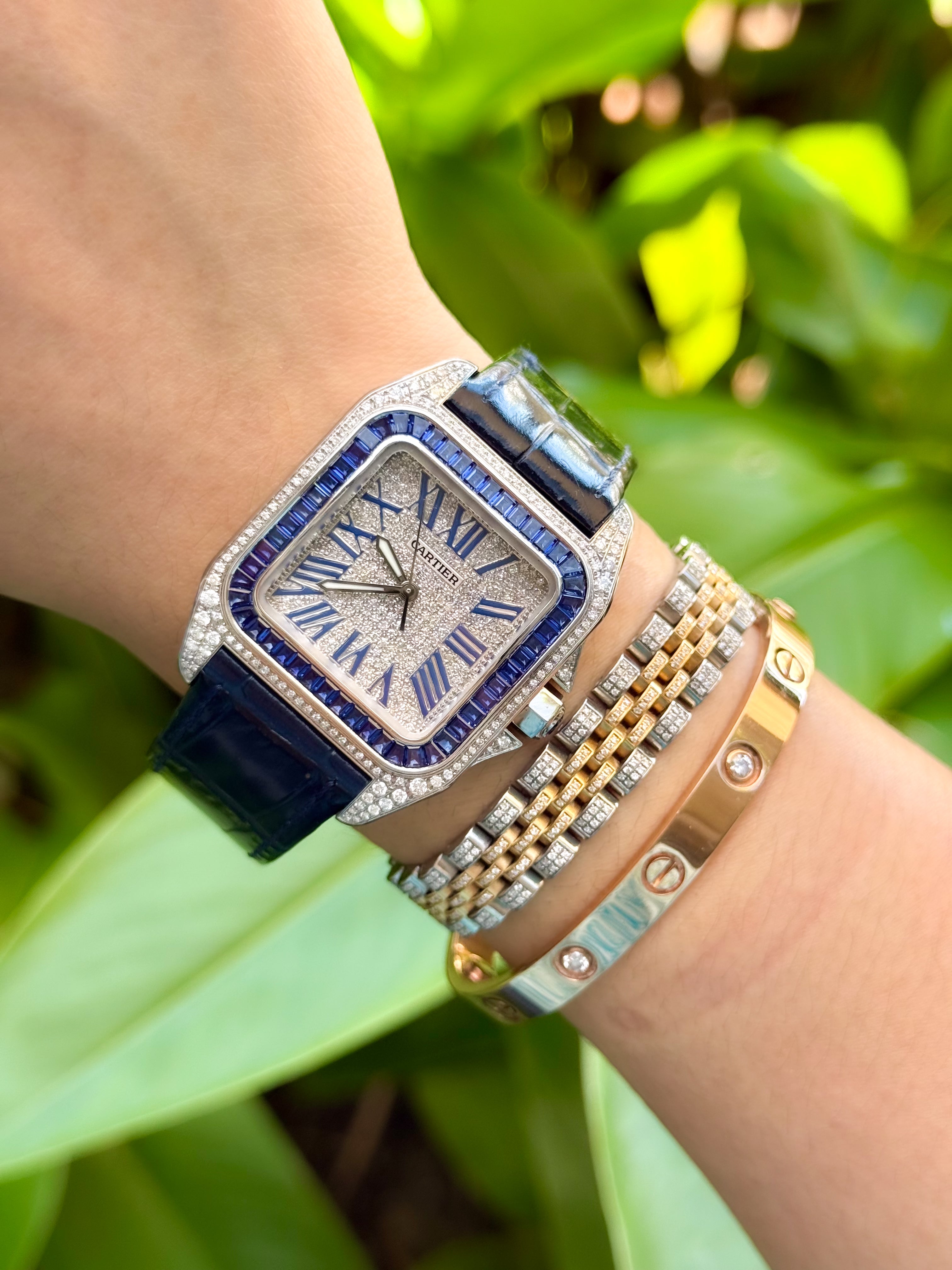 CARTIER SANTOS 100 MEDIUM 35.6MM x 44.2MM