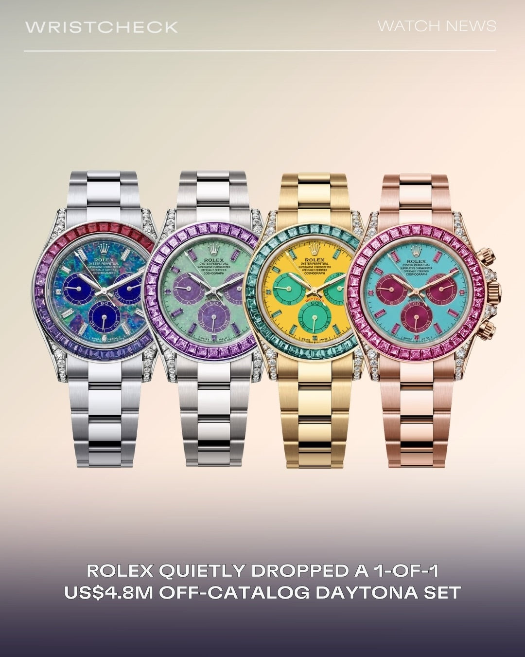 ROLEX DAYTONA “OFF-CATALOGUE (GREEN SAPPHIRE)” 40MM