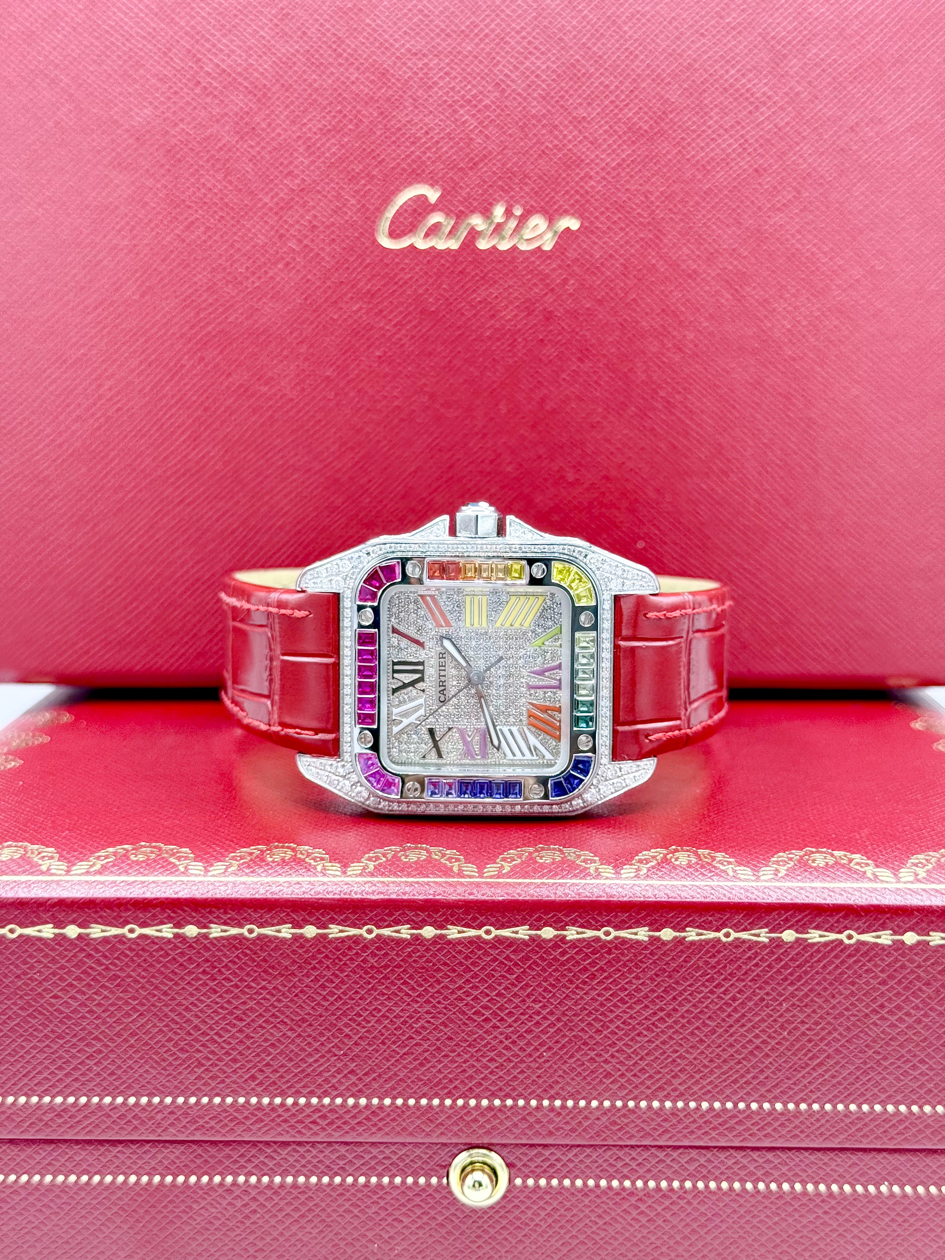 CARTIER SANTOS 100 MEDIUM 35.6MM x 44.2MM