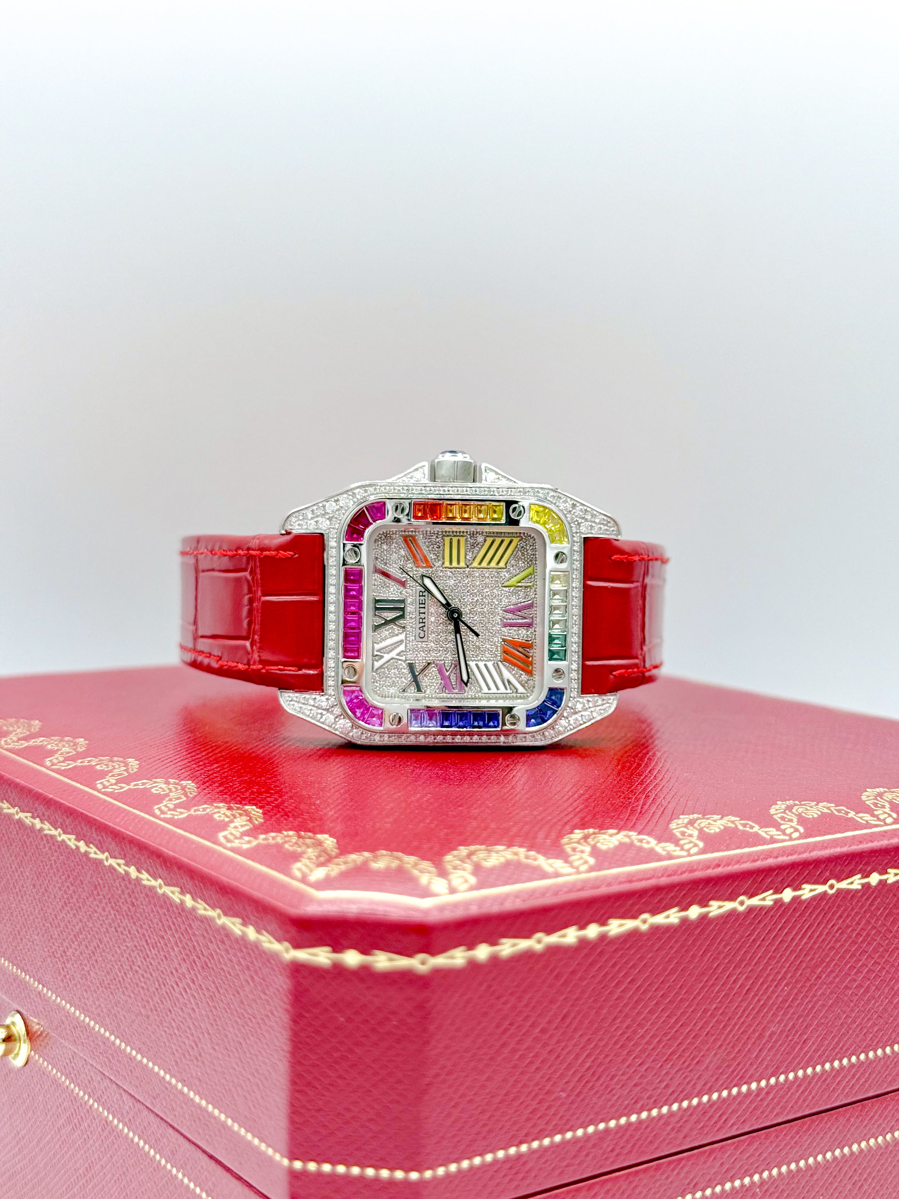 CARTIER SANTOS 100 MEDIUM 35.6MM x 44.2MM