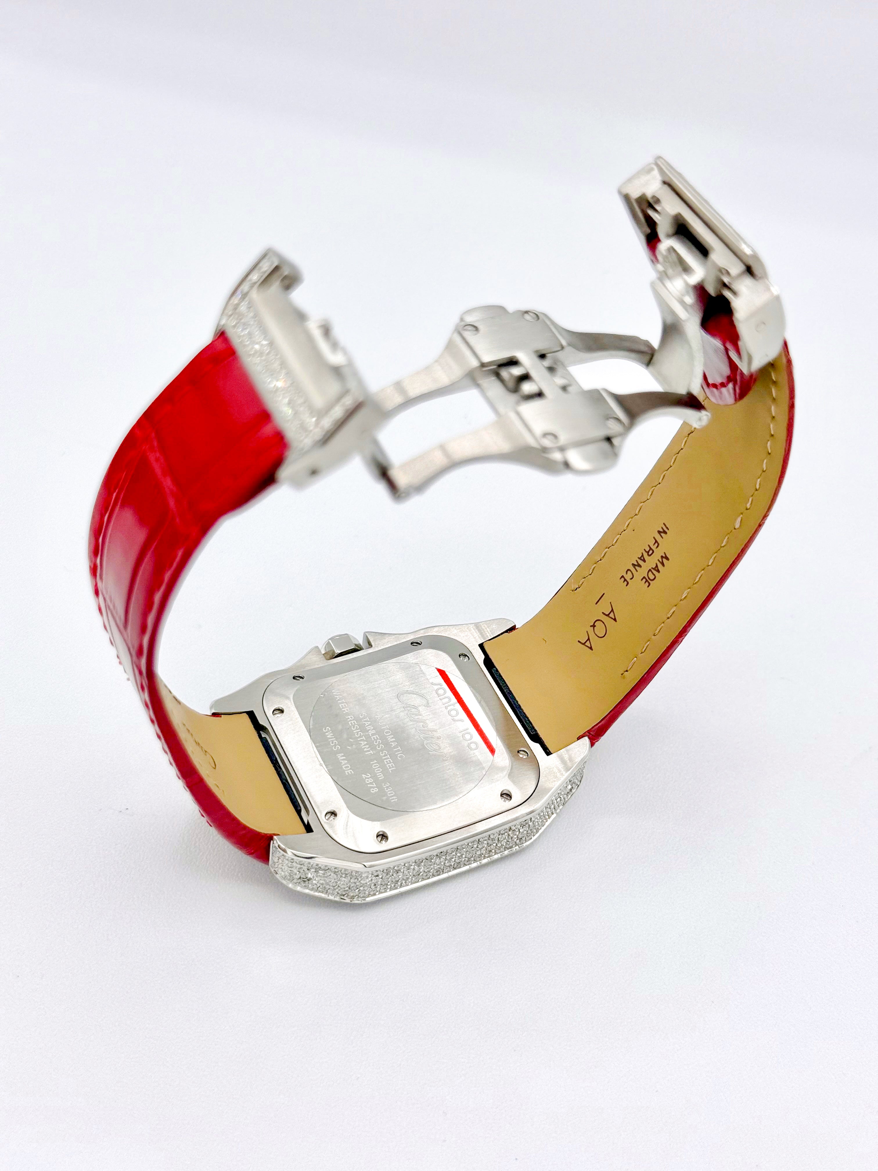 CARTIER SANTOS 100 MEDIUM 35.6MM x 44.2MM