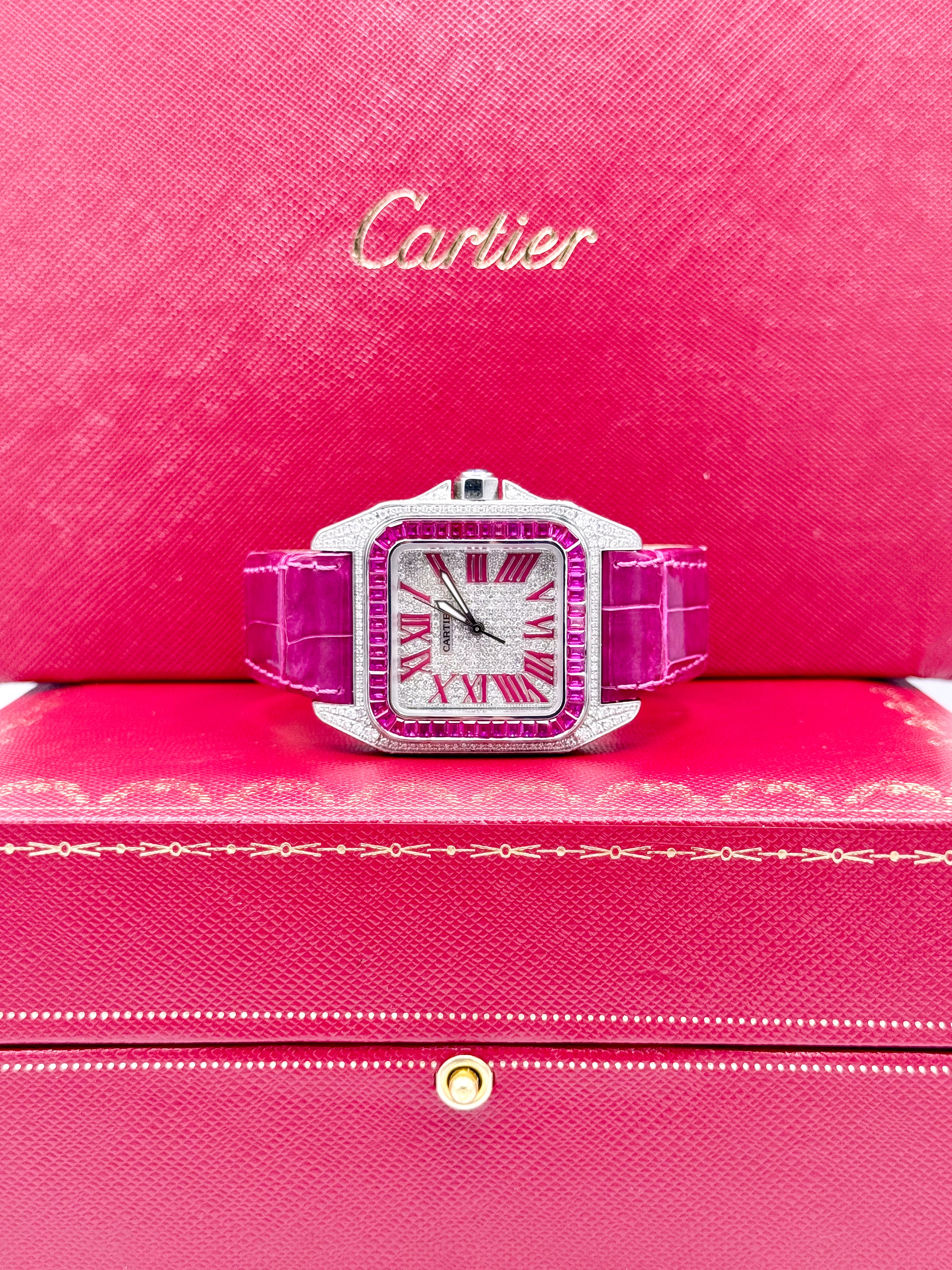 CARTIER SANTOS 100 MEDIUM 35.6MM x 44.2MM