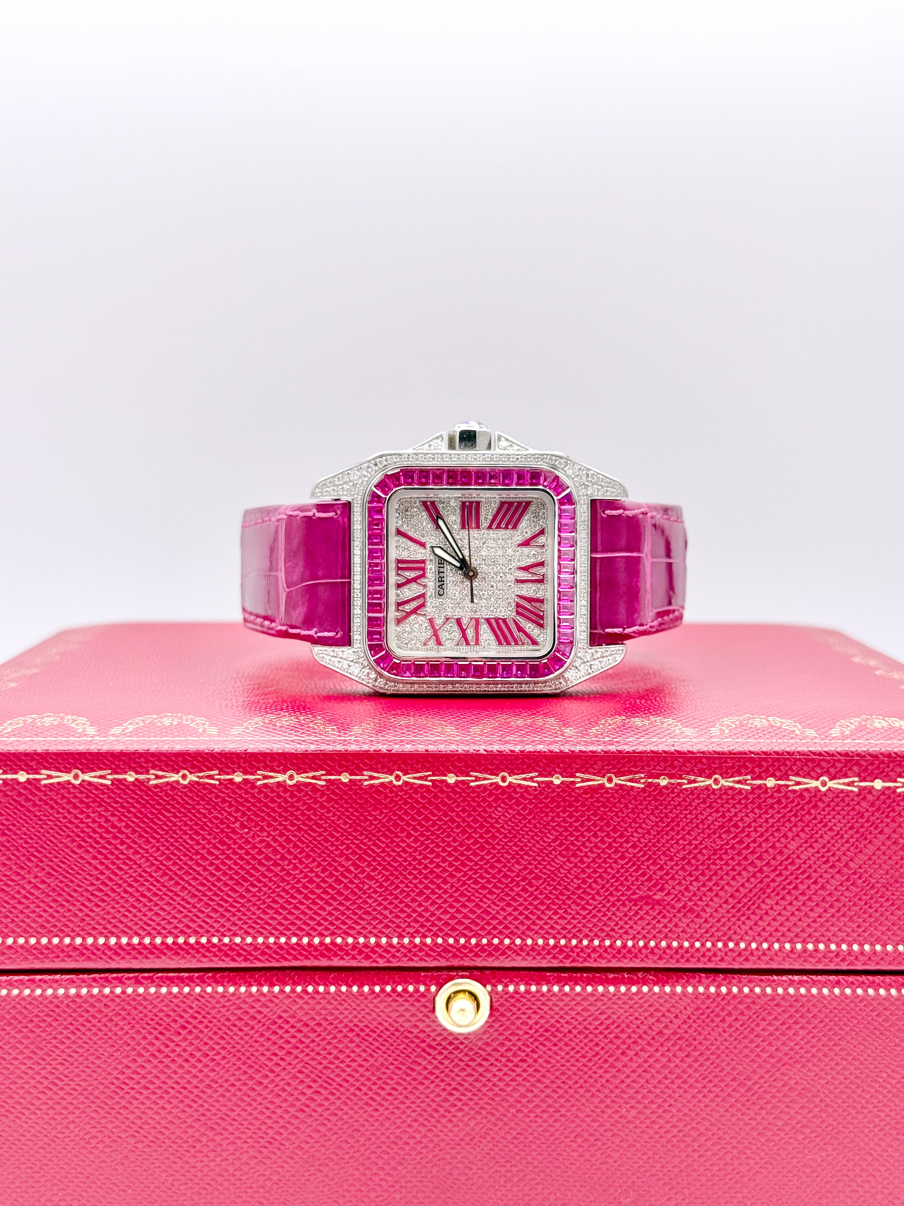 CARTIER SANTOS 100 MEDIUM 35.6MM x 44.2MM