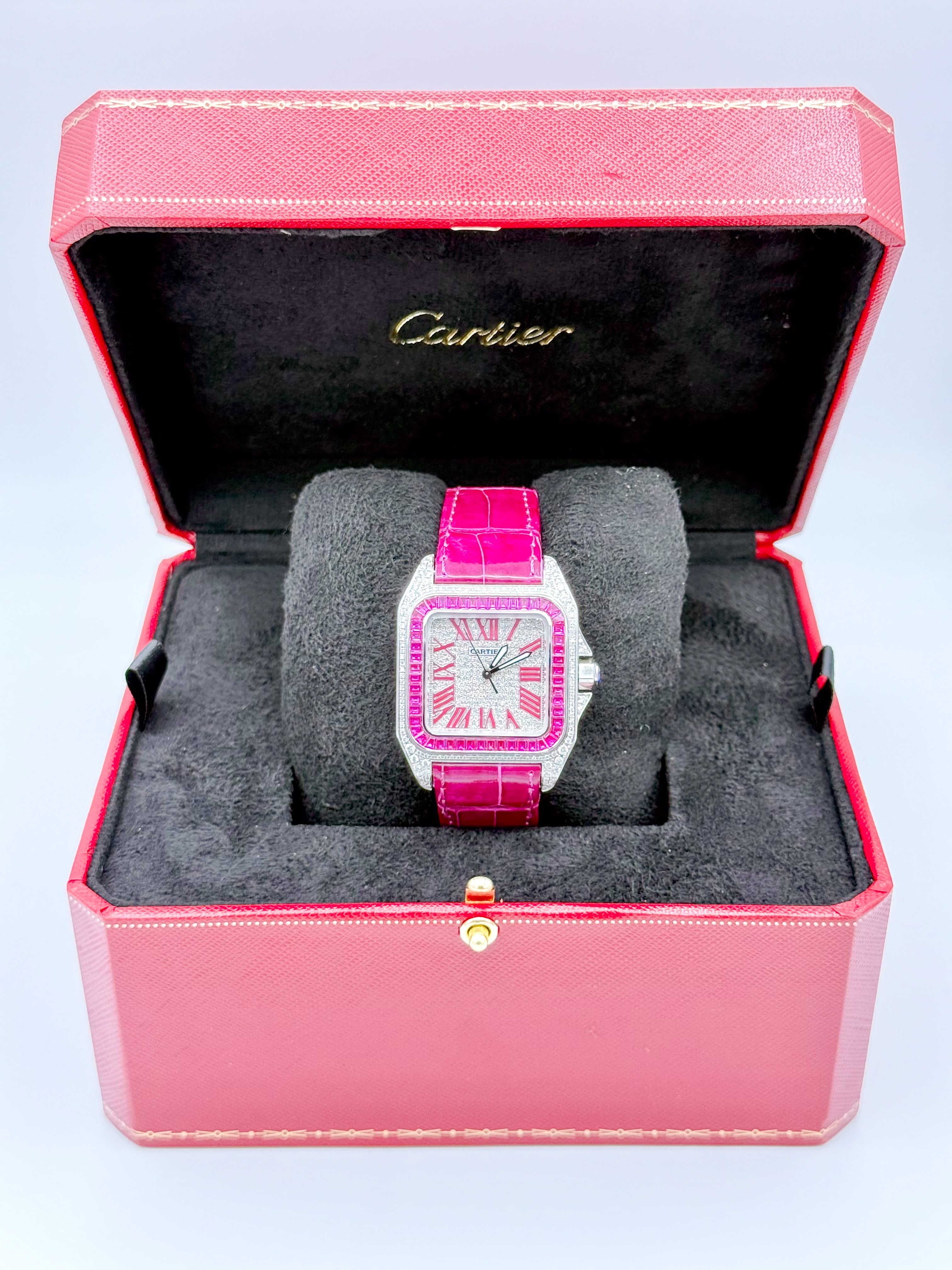 CARTIER SANTOS 100 MEDIUM 35.6MM x 44.2MM