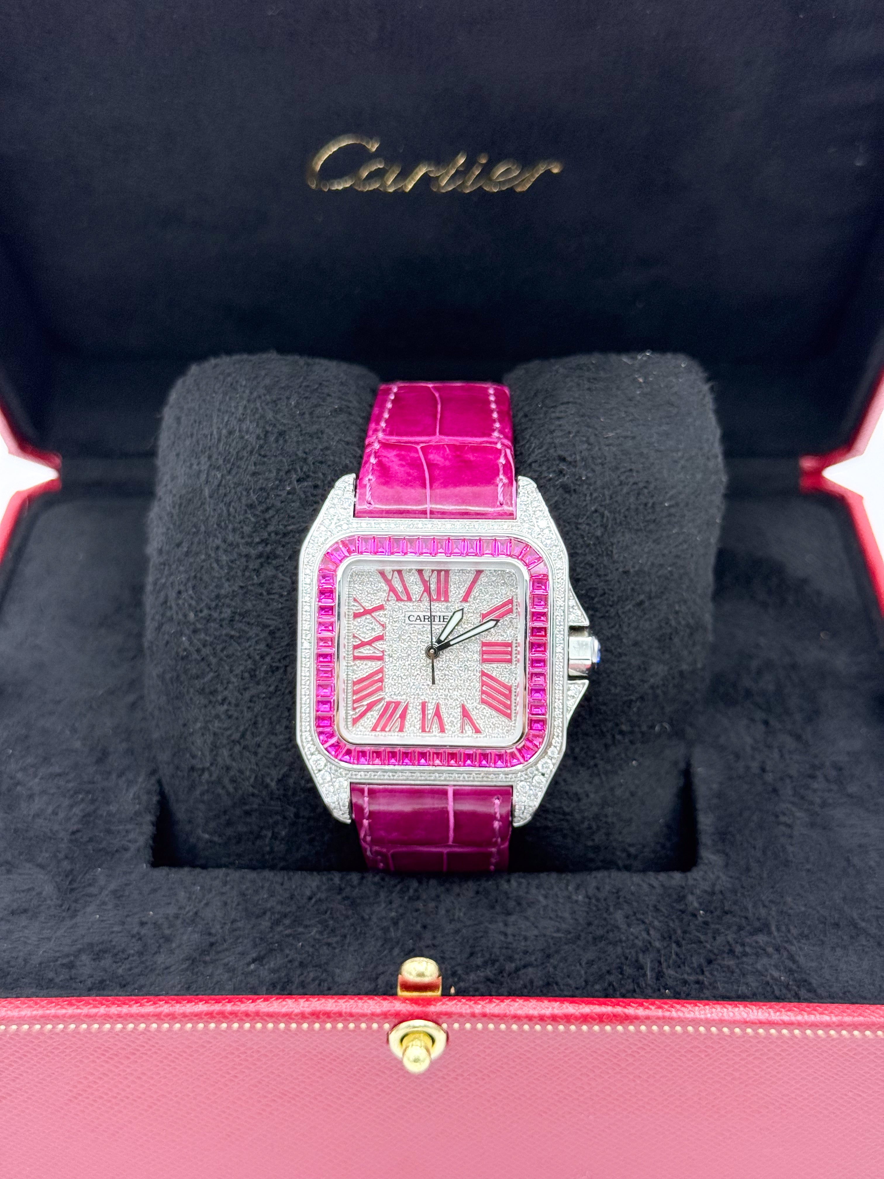 CARTIER SANTOS 100 MEDIUM 35.6MM x 44.2MM