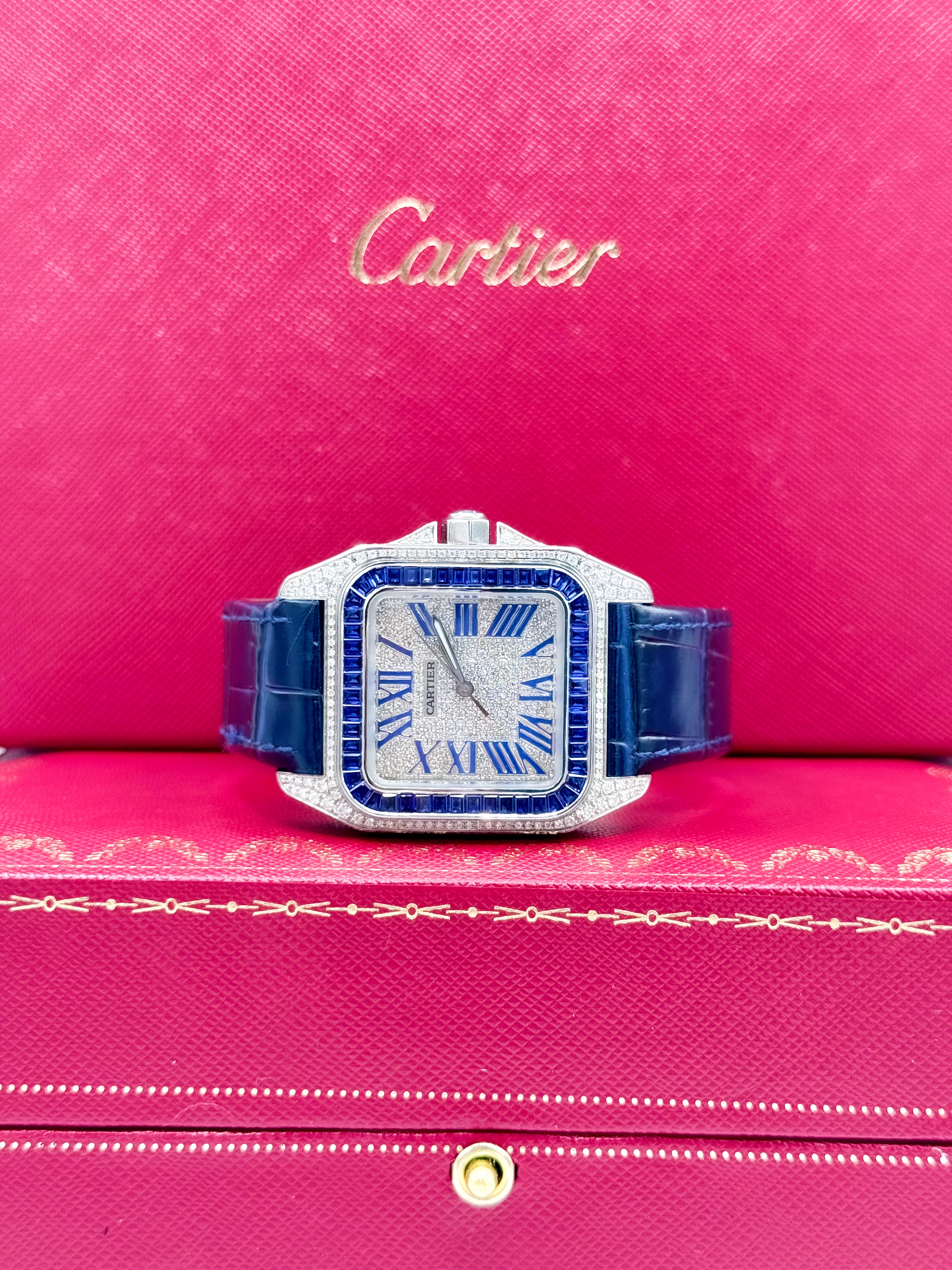 CARTIER SANTOS 100 MEDIUM 35.6MM x 44.2MM