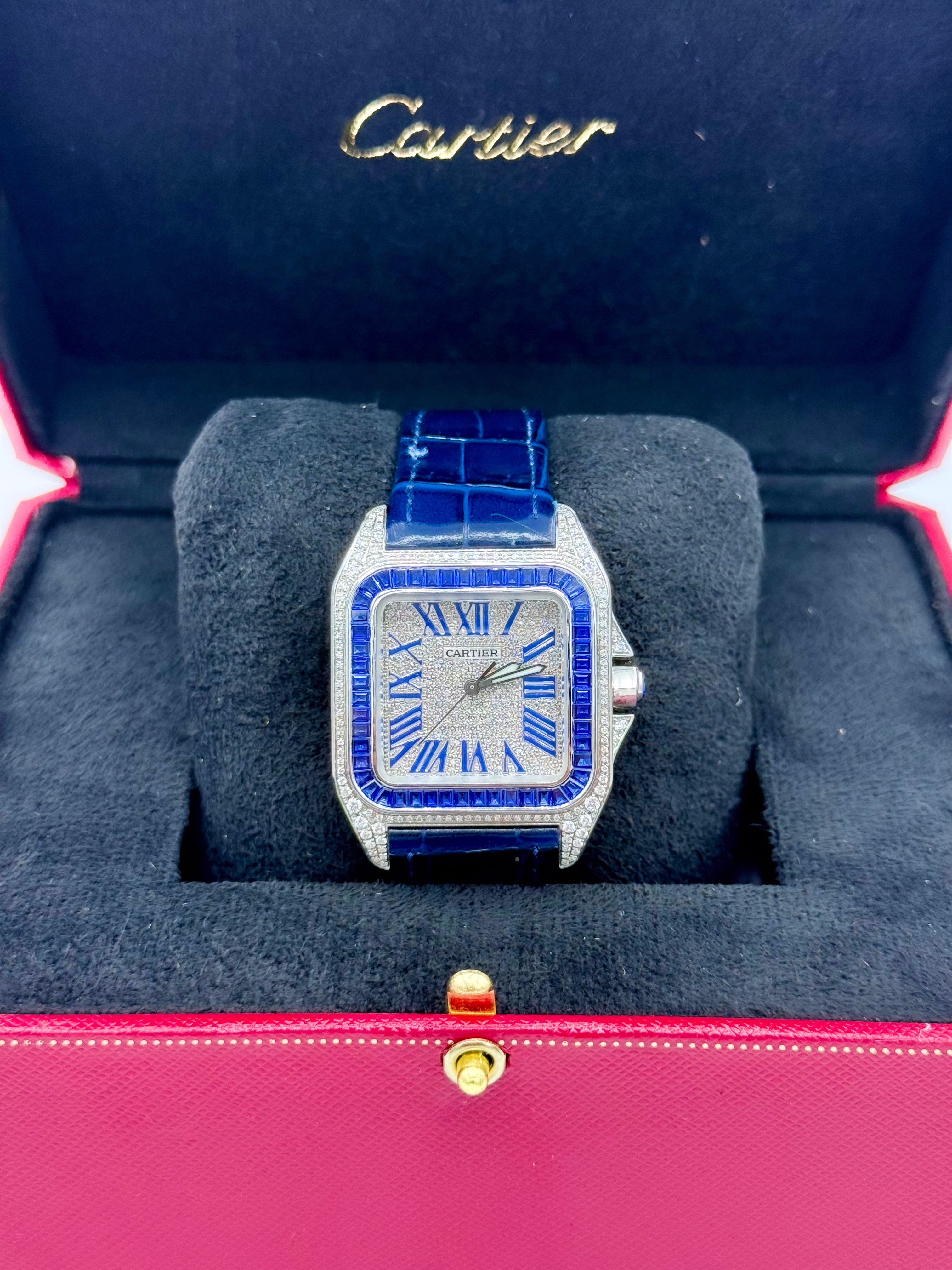 CARTIER SANTOS 100 MEDIUM 35.6MM x 44.2MM