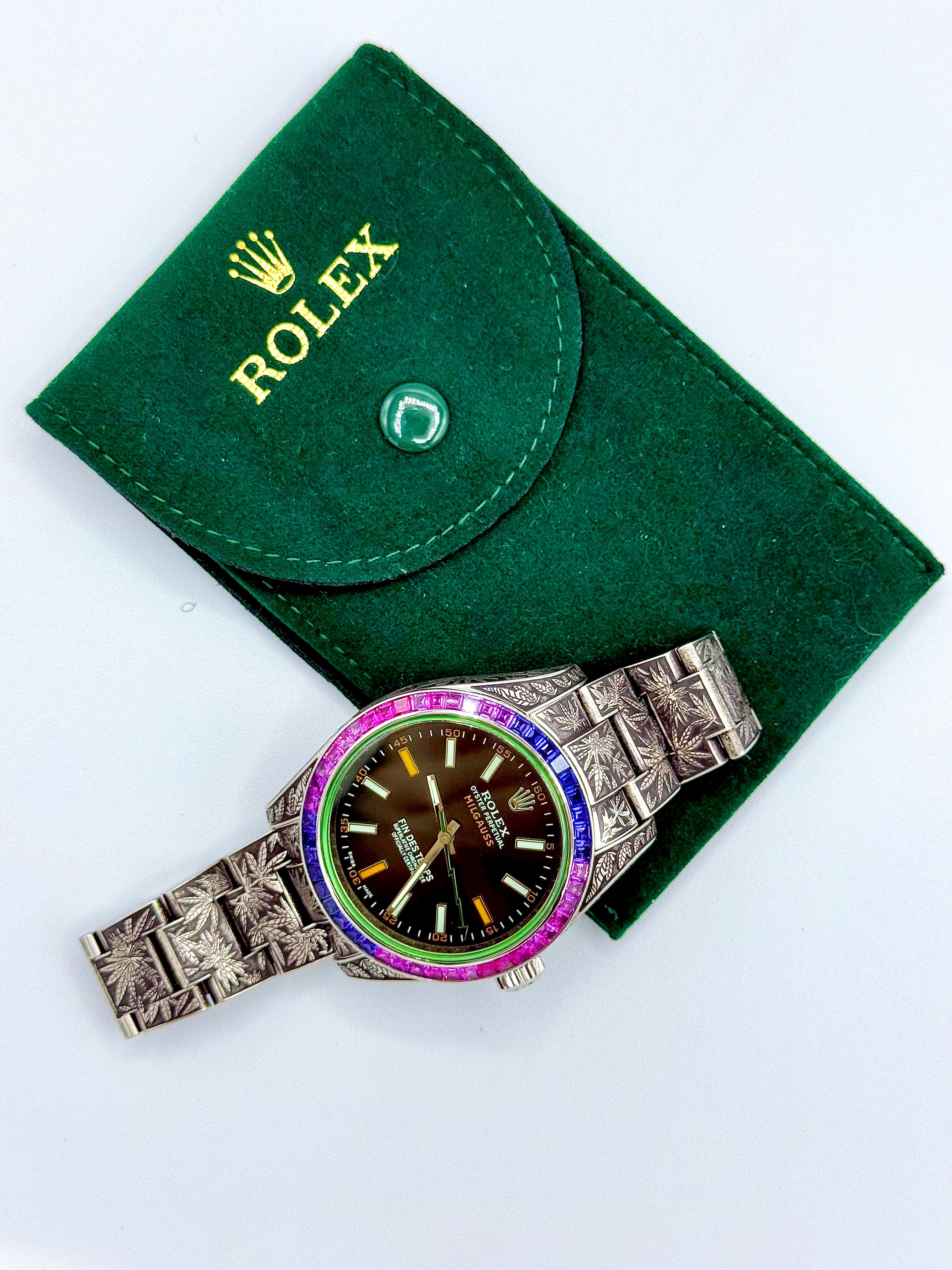 ROLEX MILGAUSS CANNABIS 40MM "MARIJUANA"