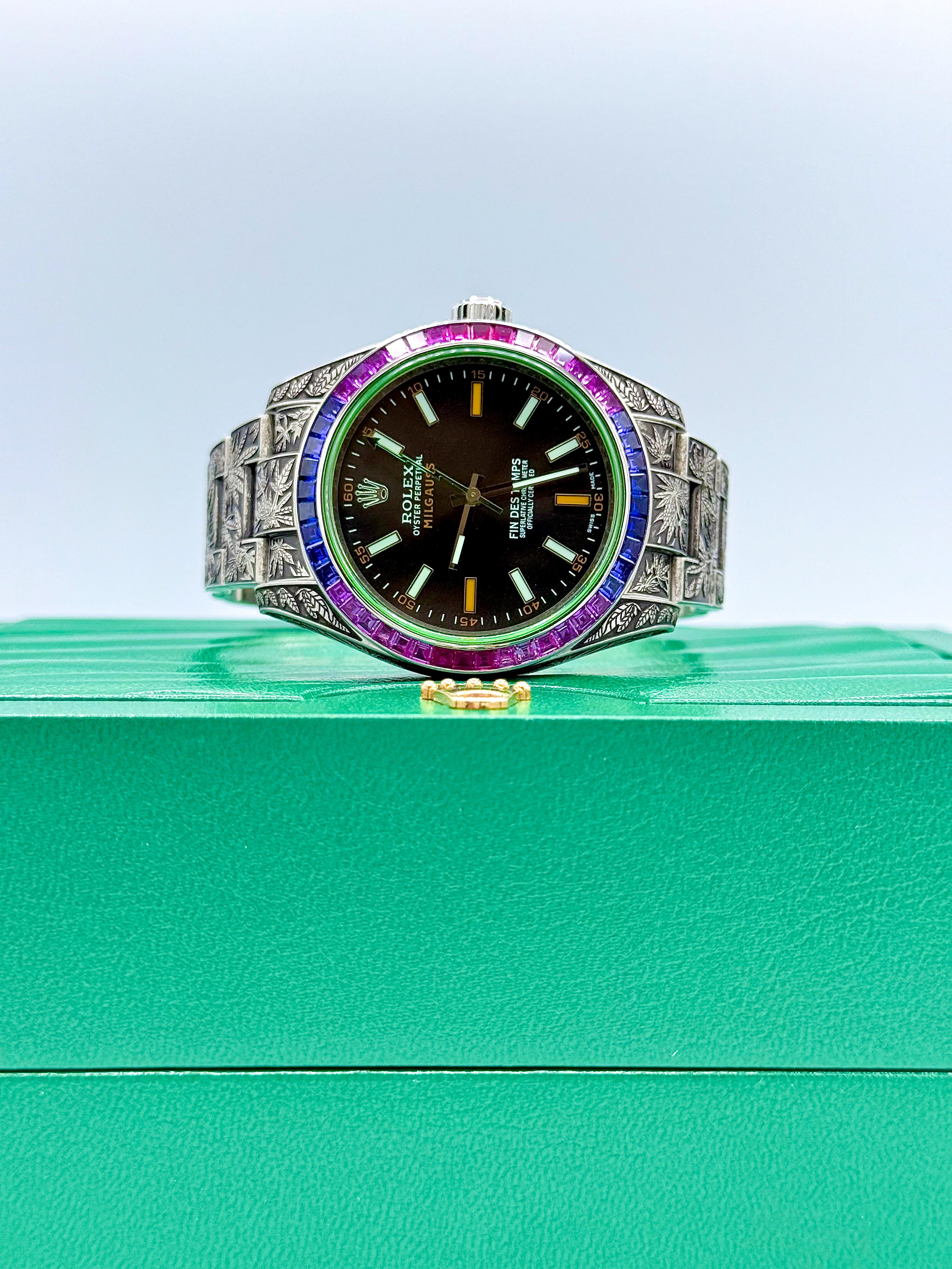 ROLEX MILGAUSS CANNABIS 40MM "MARIJUANA"