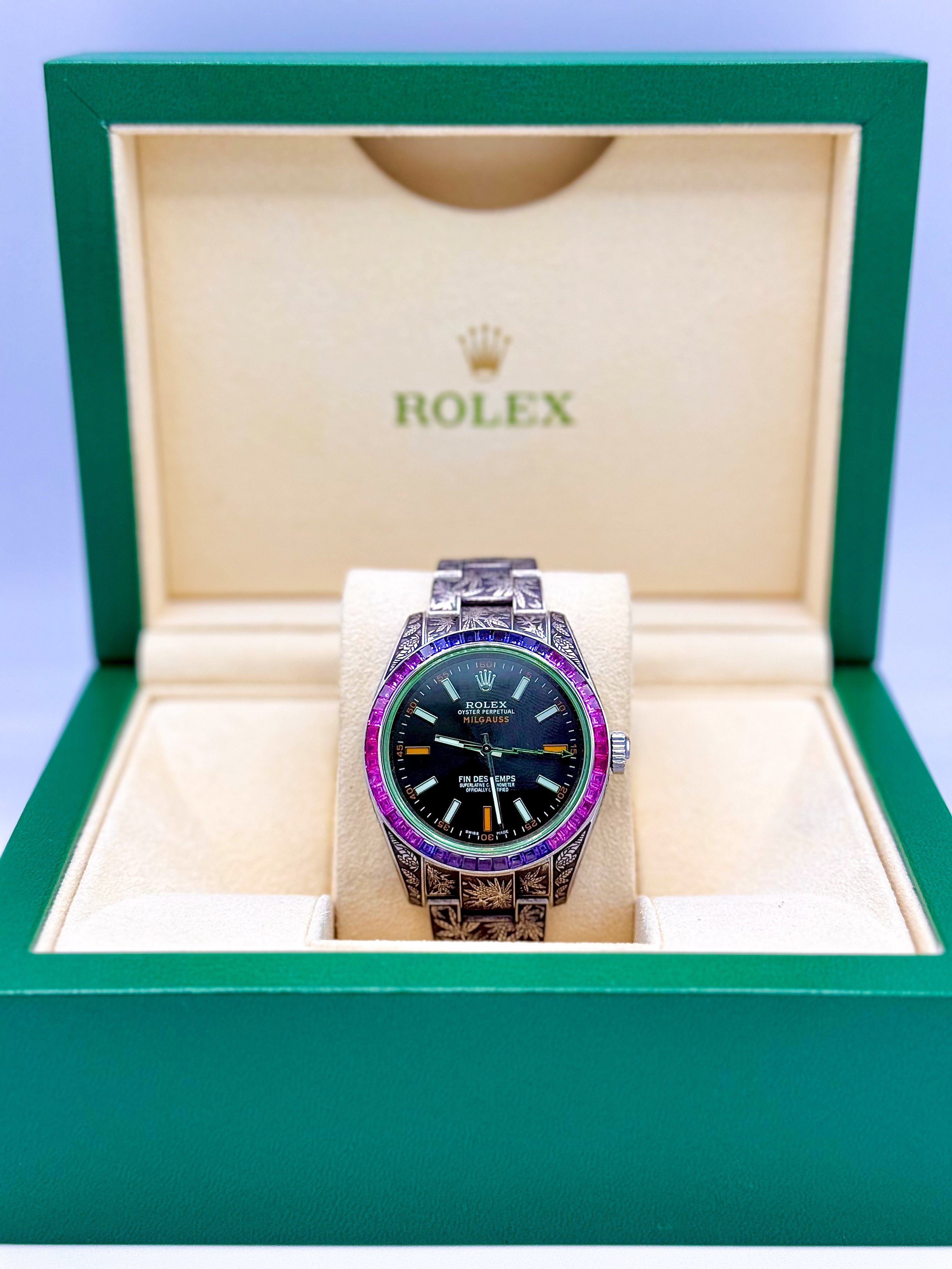 ROLEX MILGAUSS CANNABIS 40MM "MARIJUANA"