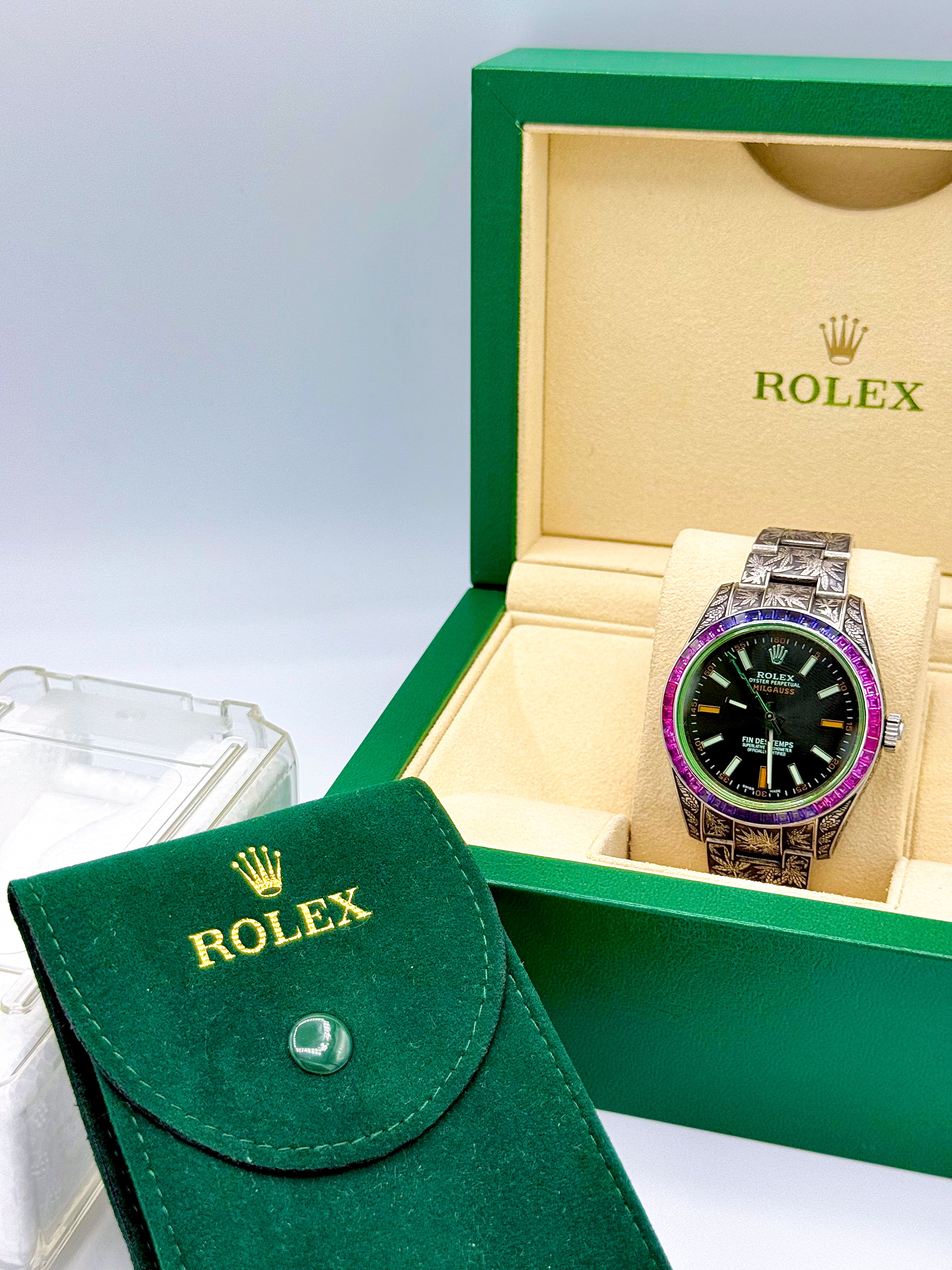 ROLEX MILGAUSS CANNABIS 40MM "MARIJUANA"