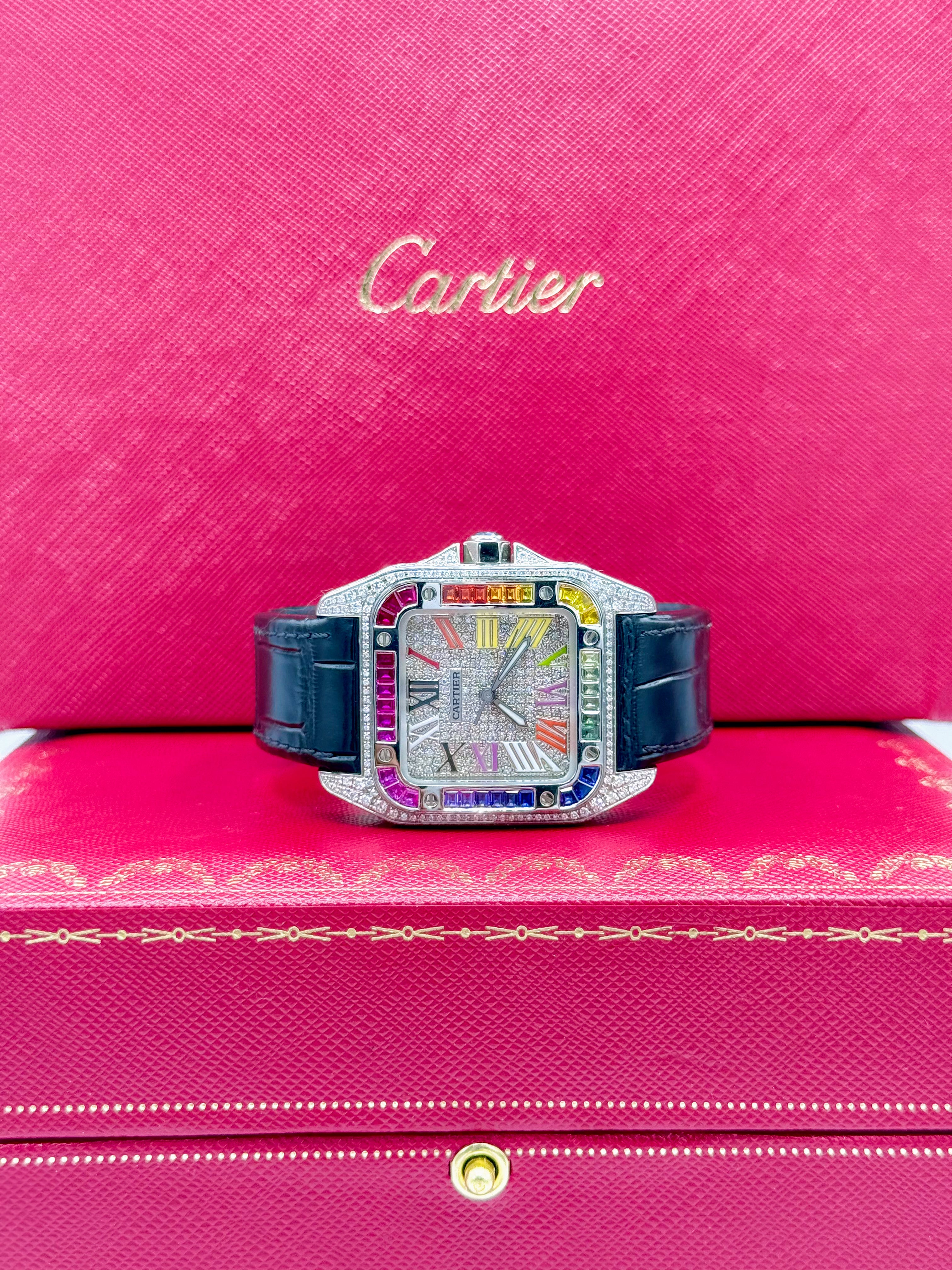 CARTIER SANTOS 100 MEDIUM 35.6MM x 44.2MM