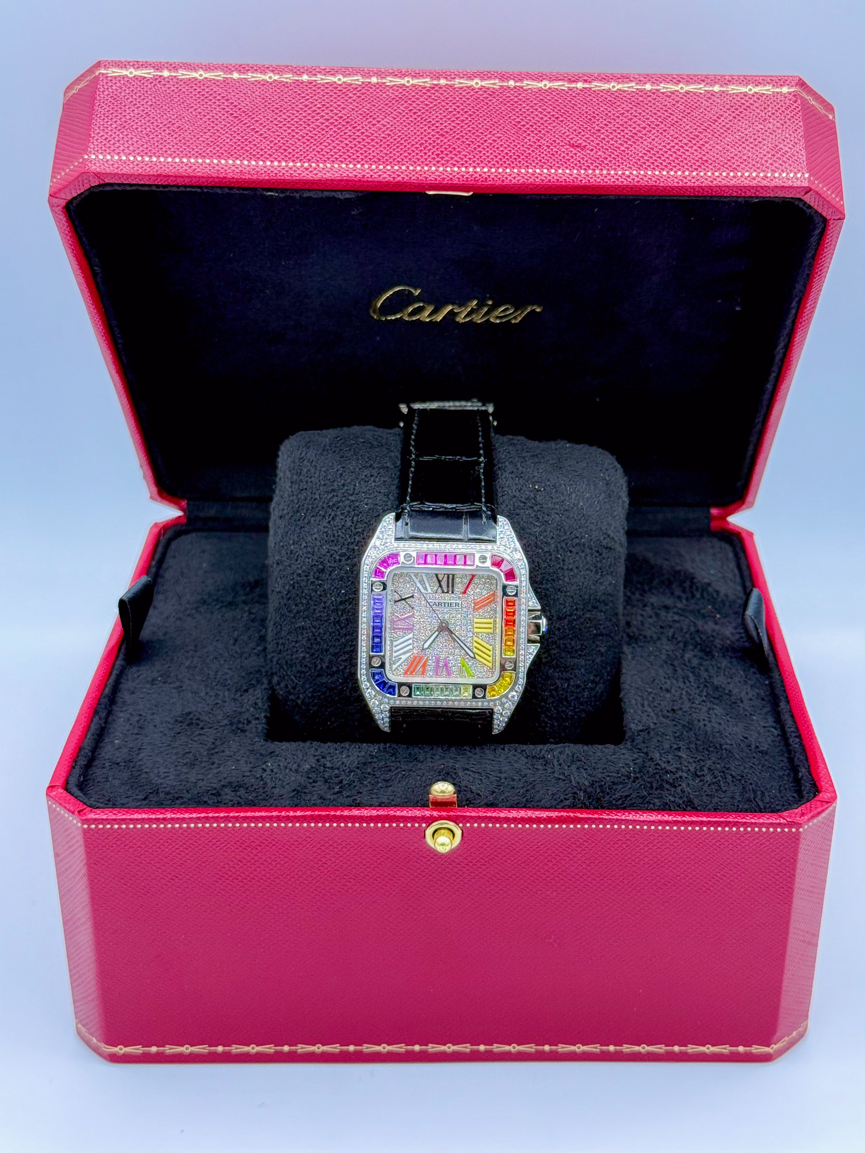 CARTIER SANTOS 100 MEDIUM 35.6MM x 44.2MM
