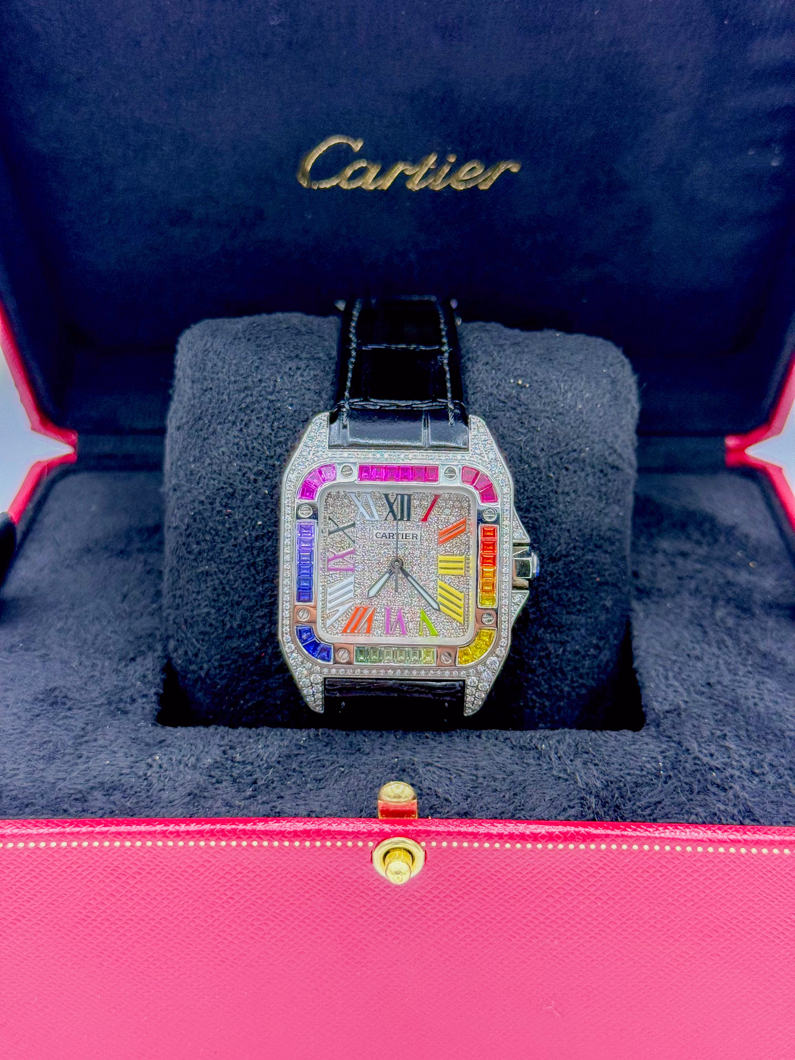 CARTIER SANTOS 100 MEDIUM 35.6MM x 44.2MM